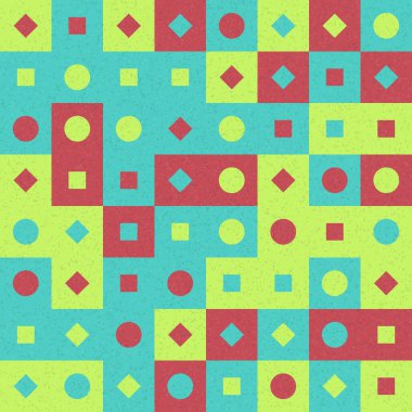 Soyut Geometrik Desen üretken hesaplama sanatı çizimi 