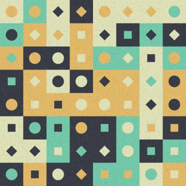 Soyut Geometrik Desen üretken hesaplama sanatı çizimi 