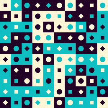 Soyut Geometrik Desen üretken hesaplama sanatı çizimi 