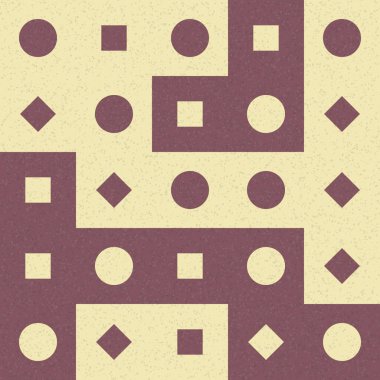 Soyut Geometrik Desen üretken hesaplama sanatı çizimi 