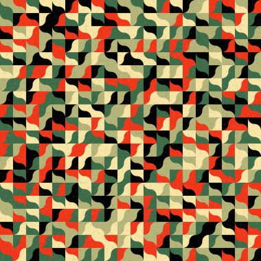 Soyut Geometrik Desen üretken hesaplama sanatı çizimi 