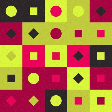 Soyut Geometrik Desen üretken hesaplama sanatı çizimi 