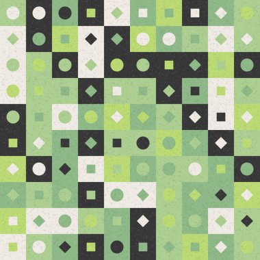 Soyut Geometrik Desen üretken hesaplama sanatı çizimi 