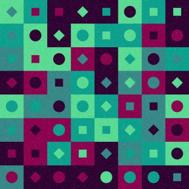 Soyut Geometrik Desen üretken hesaplama sanatı çizimi 