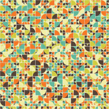 Soyut mozaik geometrik desen üretken hesaplama sanatı çizimi