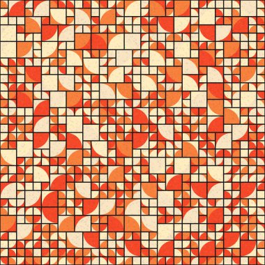 Soyut mozaik geometrik desen üretken hesaplama sanatı çizimi