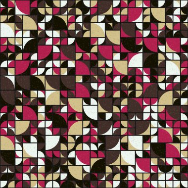 Soyut mozaik geometrik desen üretken hesaplama sanatı çizimi