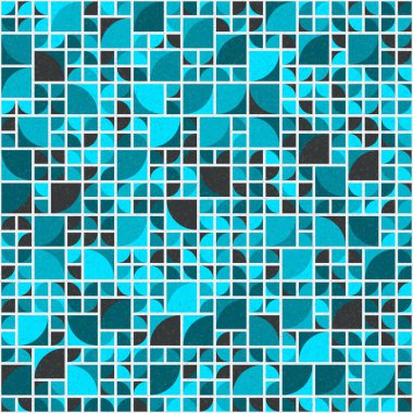 Soyut mozaik geometrik desen üretken hesaplama sanatı çizimi