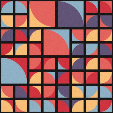 Soyut mozaik geometrik desen üretken hesaplama sanatı çizimi