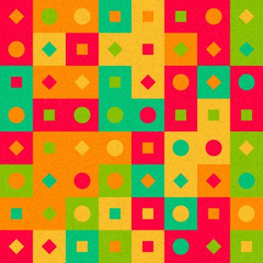 Soyut Geometrik Desen üretken hesaplama sanatı çizimi