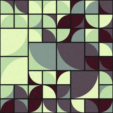 Soyut mozaik geometrik desen üretken hesaplama sanatı çizimi