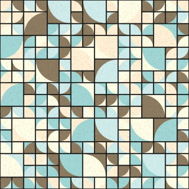 Soyut mozaik geometrik desen üretken hesaplama sanatı çizimi