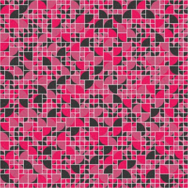 Soyut mozaik geometrik desen üretken hesaplama sanatı çizimi