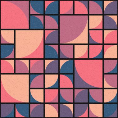 Soyut mozaik geometrik desen üretken hesaplama sanatı çizimi