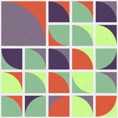 Soyut mozaik geometrik desen üretken hesaplama sanatı çizimi