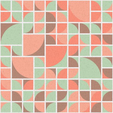 Soyut mozaik geometrik desen üretken hesaplama sanatı çizimi