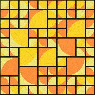 Soyut mozaik geometrik desen üretken hesaplama sanatı çizimi