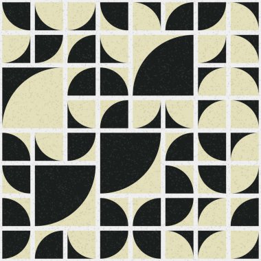 Soyut mozaik geometrik desen üretken hesaplama sanatı çizimi