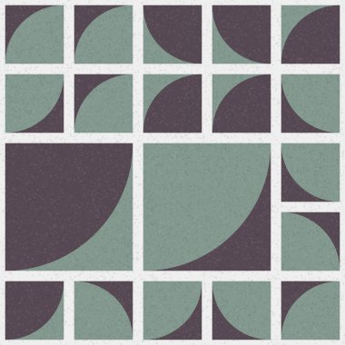 Soyut mozaik geometrik desen üretken hesaplama sanatı çizimi