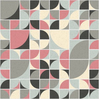 Soyut mozaik geometrik desen üretken hesaplama sanatı çizimi