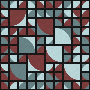 Soyut mozaik geometrik desen üretken hesaplama sanatı çizimi