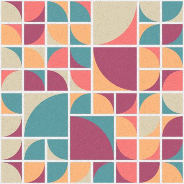 Soyut mozaik geometrik desen üretken hesaplama sanatı çizimi