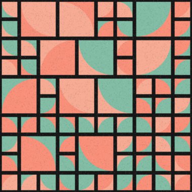 Soyut mozaik geometrik desen üretken hesaplama sanatı çizimi