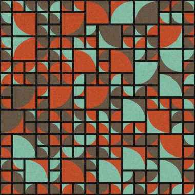 Soyut mozaik geometrik desen üretken hesaplama sanatı çizimi