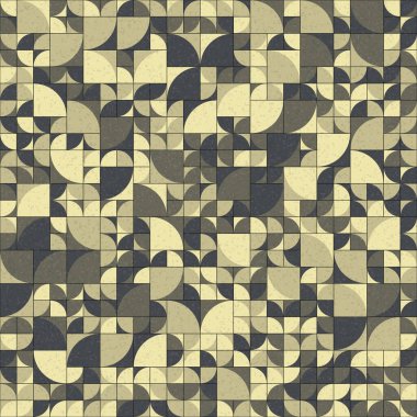 Soyut mozaik geometrik desen üretken hesaplama sanatı çizimi