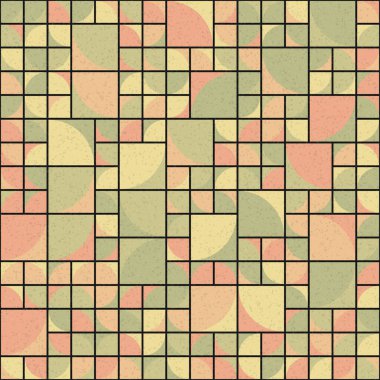 Soyut mozaik geometrik desen üretken hesaplama sanatı çizimi