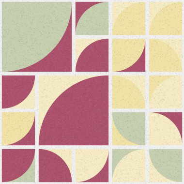 Soyut mozaik geometrik desen üretken hesaplama sanatı çizimi