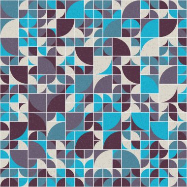 Soyut mozaik geometrik desen üretken hesaplama sanatı çizimi