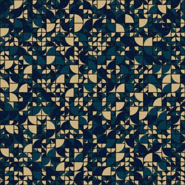 Soyut mozaik geometrik desen üretken hesaplama sanatı çizimi