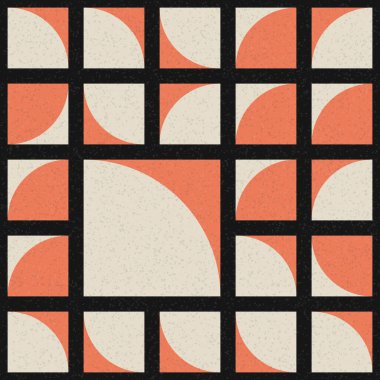 Soyut mozaik geometrik desen üretken hesaplama sanatı çizimi