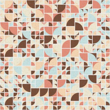 Soyut mozaik geometrik desen üretken hesaplama sanatı çizimi