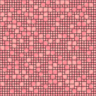 Soyut mozaik geometrik desen üretken hesaplama sanatı çizimi