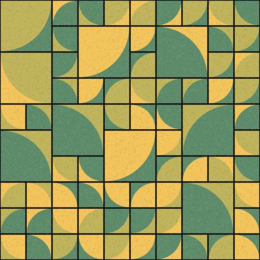 Soyut mozaik geometrik desen üretken hesaplama sanatı çizimi