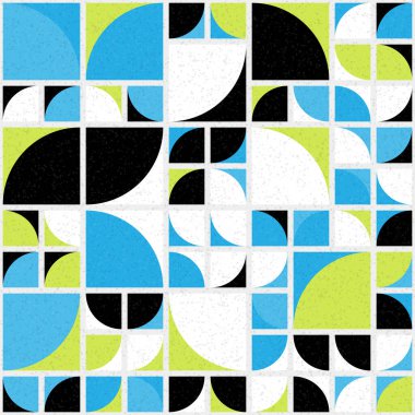 Soyut mozaik geometrik desen üretken hesaplama sanatı çizimi