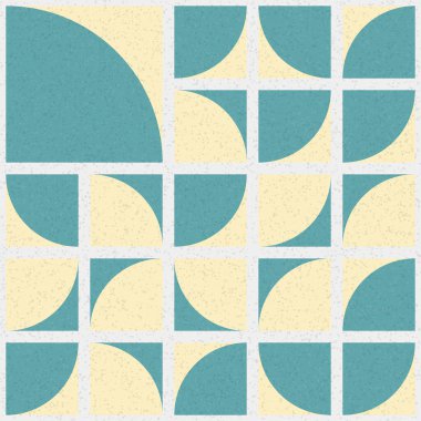 Soyut mozaik geometrik desen üretken hesaplama sanatı çizimi