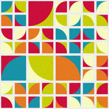 Soyut mozaik geometrik desen üretken hesaplama sanatı çizimi