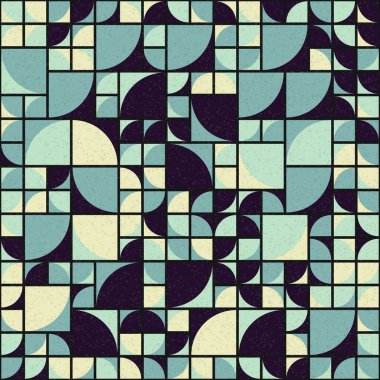 Soyut mozaik geometrik desen üretken hesaplama sanatı çizimi