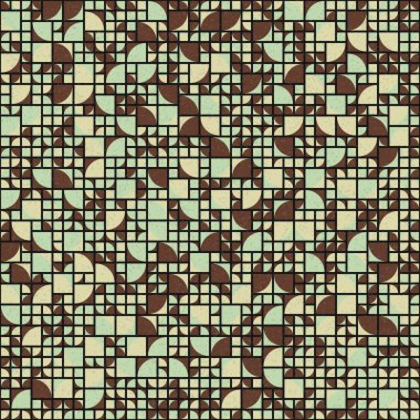 Soyut mozaik geometrik desen üretken hesaplama sanatı çizimi
