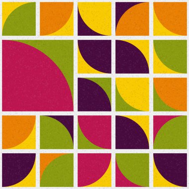 Soyut mozaik geometrik desen üretken hesaplama sanatı çizimi