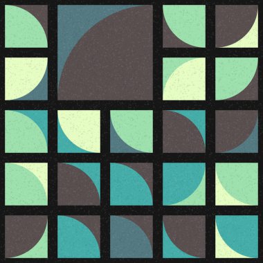 Soyut mozaik geometrik desen üretken hesaplama sanatı çizimi