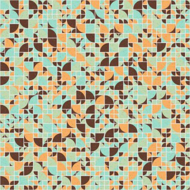 Soyut mozaik geometrik desen üretken hesaplama sanatı çizimi