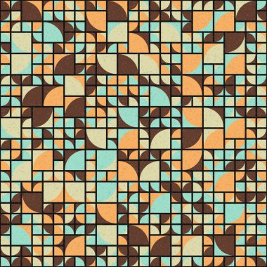 Soyut mozaik geometrik desen üretken hesaplama sanatı çizimi