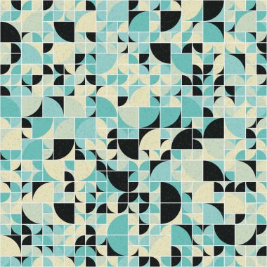 Soyut mozaik geometrik desen üretken hesaplama sanatı çizimi