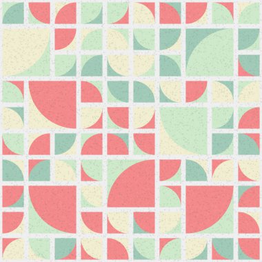 Soyut mozaik geometrik desen üretken hesaplama sanatı çizimi