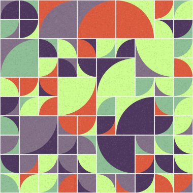 Soyut mozaik geometrik desen üretken hesaplama sanatı çizimi