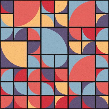 Soyut mozaik geometrik desen üretken hesaplama sanatı çizimi